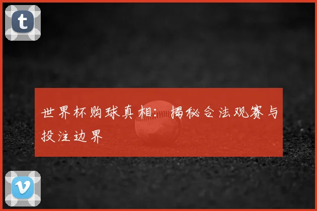 世界杯购球真相：揭秘合法观赛与投注边界